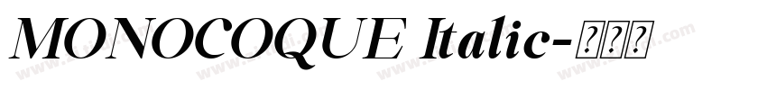 MONOCOQUE Italic字体转换
